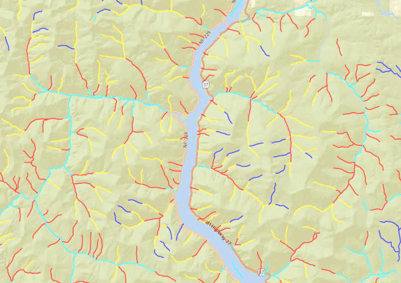 NorWeST stream temperature showing current 1993 to 2015 dataset in Norwest Montana